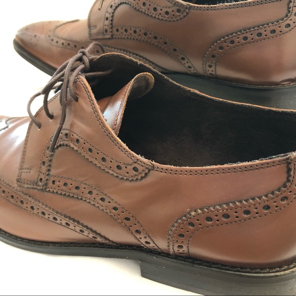 Florsheim Palladino Oxford Wingtips 11428 Cognac Lace Up Dress Shoe Sz 11 D - Picture 4 of 9